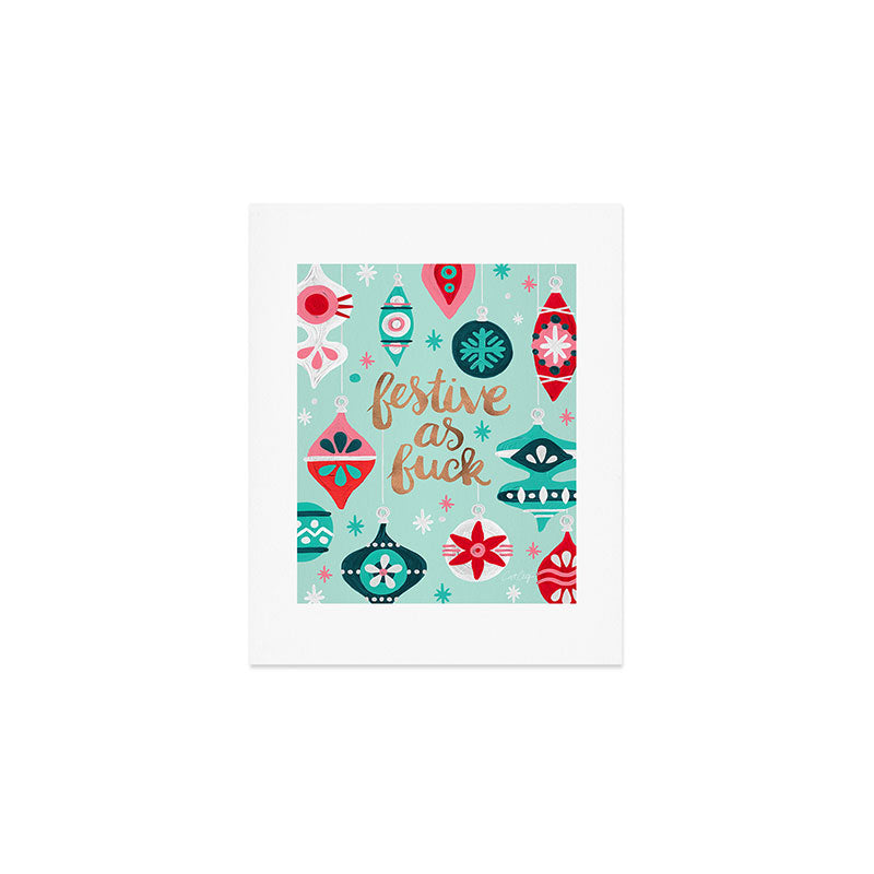 Festive As Fuck - Mint Palette Art Print Gallery Image 1