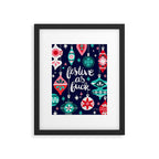 Festive As Fuck - Navy Palette Framed Art Print Gallery Image 6