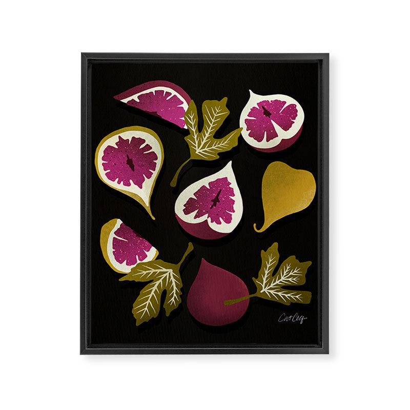 Fig Collection â Charcoal Framed Canvas Print Gallery Image 6