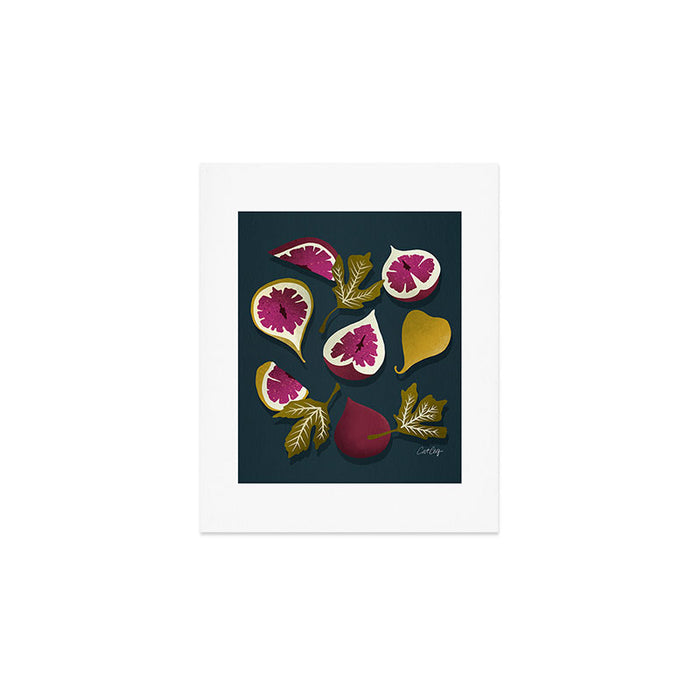 Fig Collection â Teal Art Print Gallery Image 1