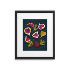 Fig Collection â Teal Framed Art Print Gallery Image 6