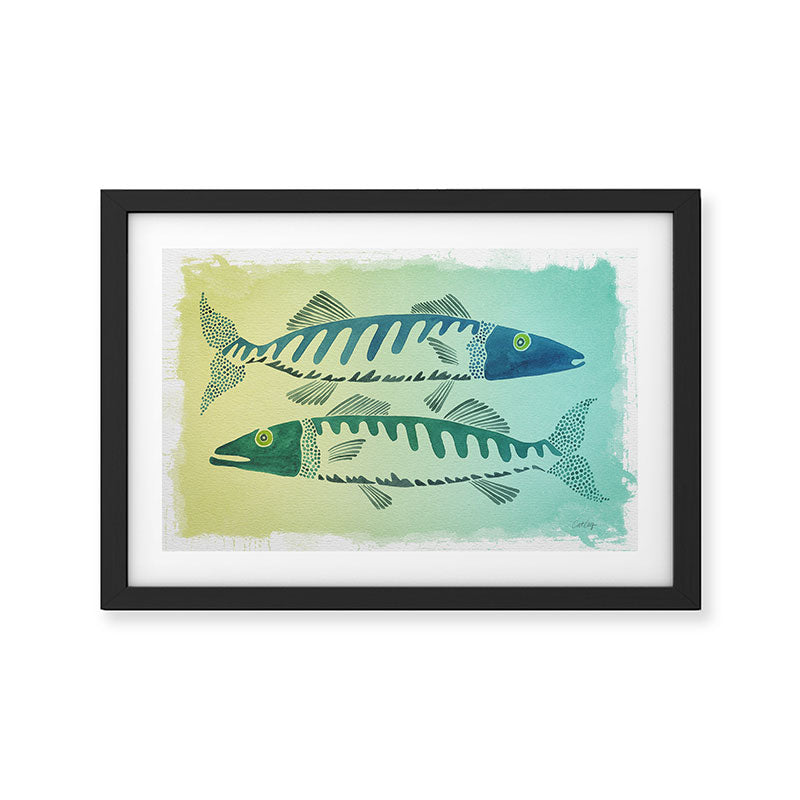 Fish Duo Framed Art Print Gallery Image 2