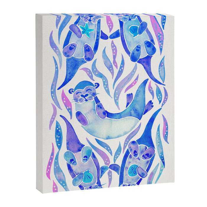 Five Otters - Indigo OmbrÃ© Canvas Print Gallery Image 1