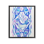 Five Otters - Indigo OmbrÃ© Framed Canvas Print Gallery Image 8