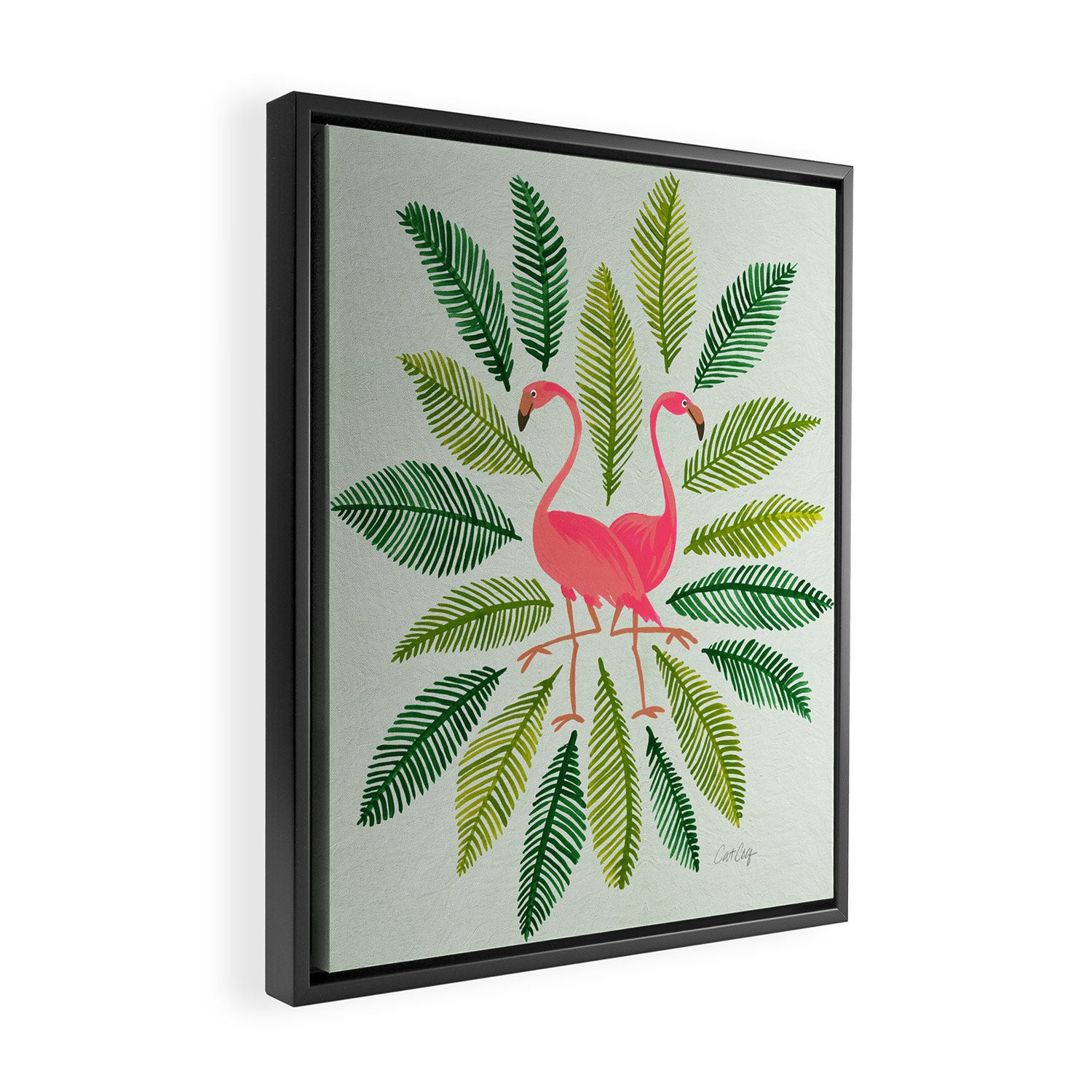Flamingos Framed Canvas Print Gallery Image 2