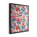 Flourishing Florals - Pink & Teal Framed Canvas Print Gallery Image 2
