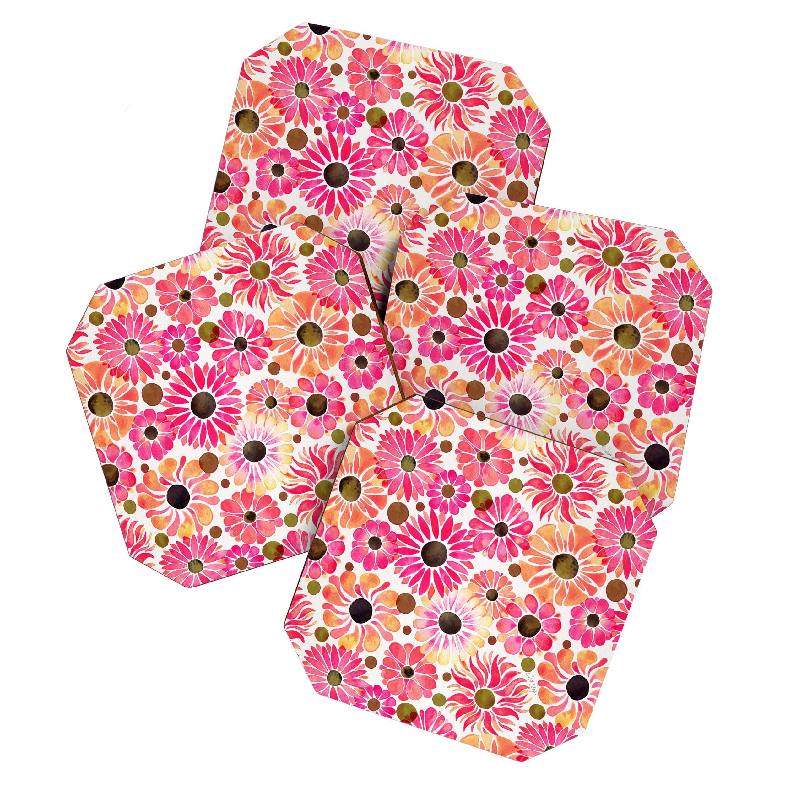 Flower Power - Pink Coaster Gallery Image 1