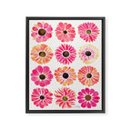 Flower Power - Pink Framed Canvas Print Gallery Image 8