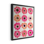 Flower Power - Pink Framed Canvas Print Gallery Image 2