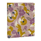Foxes & Blooms - Lavender Palette Canvas Print Gallery Image 8