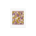Foxes & Blooms - Lavender Palette Art Print Gallery Image 1