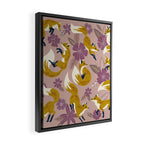 Foxes & Blooms - Lavender Palette Framed Canvas Print Gallery Image 2