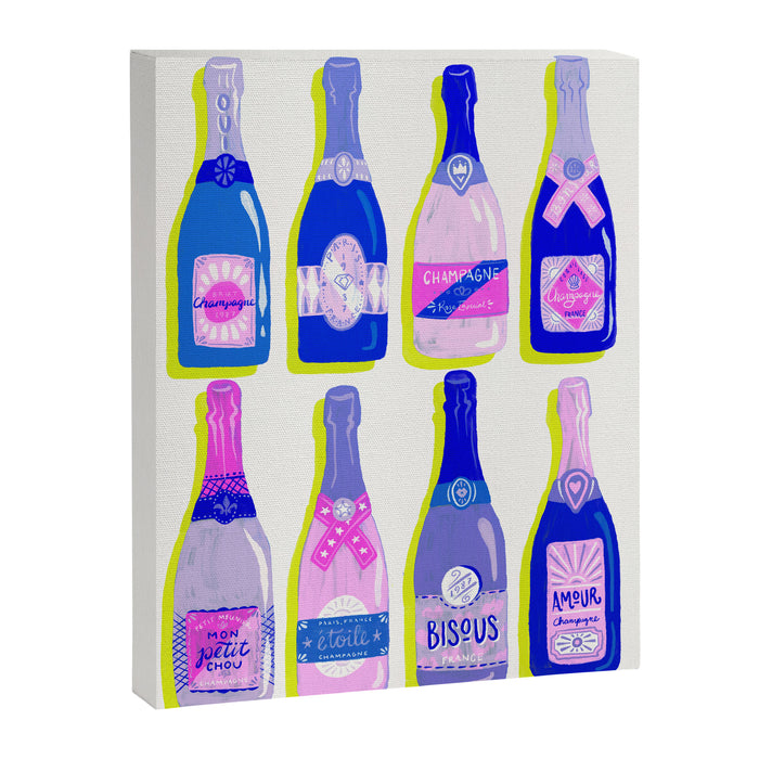 French Champagne Collection - Indigo Canvas Print Gallery Image 1