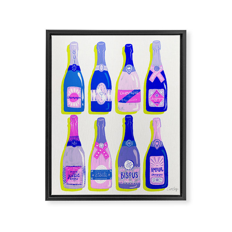 French Champagne Collection - Indigo Framed Canvas Print Gallery Image 8
