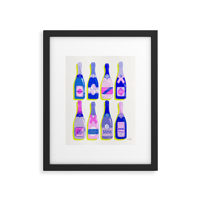 French Champagne Collection - Indigo Framed Art Print Gallery Image 6