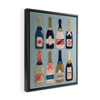 French Champagne Collection - Navy & Coral Framed Canvas Print Gallery Image 2