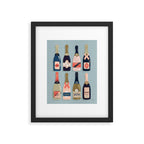 French Champagne Collection - Navy & Coral Framed Art Print Gallery Image 6