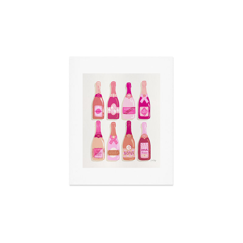 French Champagne Collection - Pink Art Print Gallery Image 1