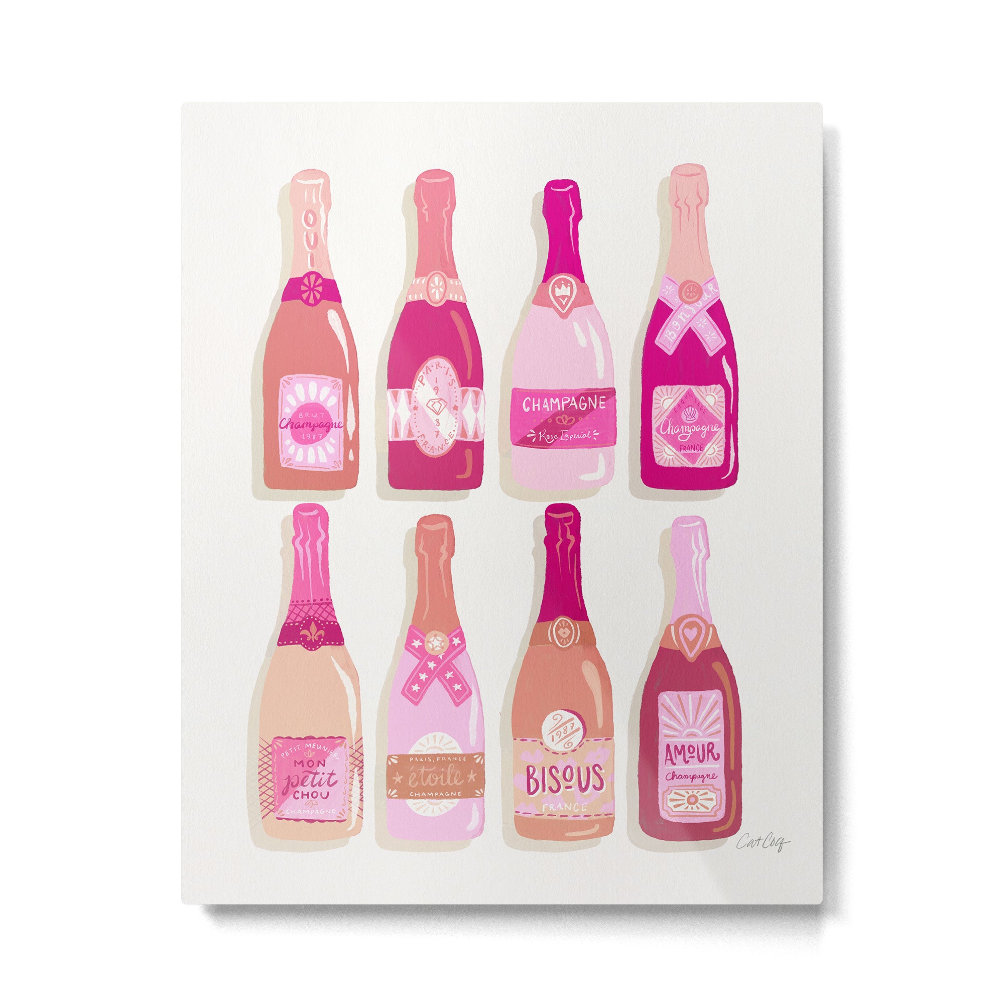 French Champagne Collection - Pink Metal Print Gallery Image 6