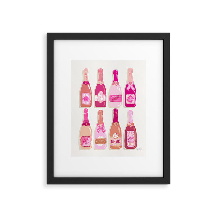 French Champagne Collection - Pink Framed Art Print Gallery Image 1