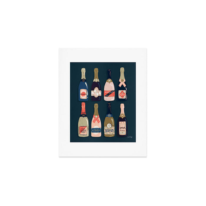 French Champagne Collection - Teal Art Print Gallery Image 1