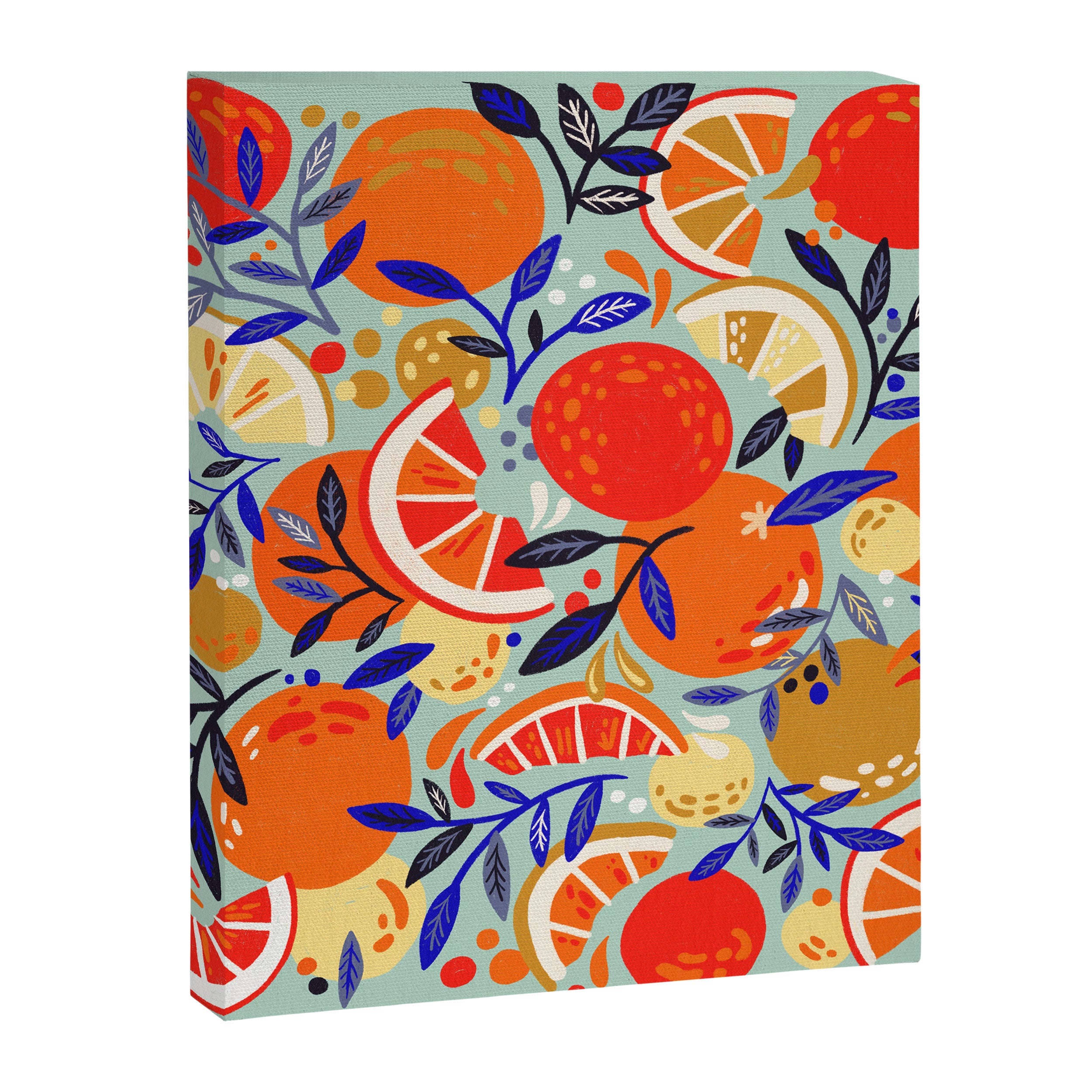 Fresh Citrus Mesh - Mint Canvas Print Gallery Image 8
