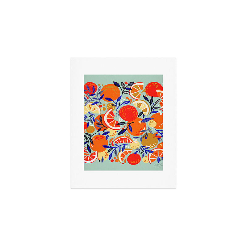 Fresh Citrus Mesh - Mint Art Print Gallery Image 1