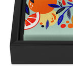 Fresh Citrus Mesh - Mint Framed Canvas Print Gallery Image 3