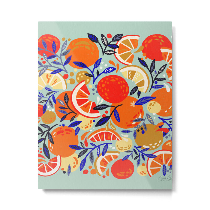 Fresh Citrus Mesh - Mint Metal Print Gallery Image 1