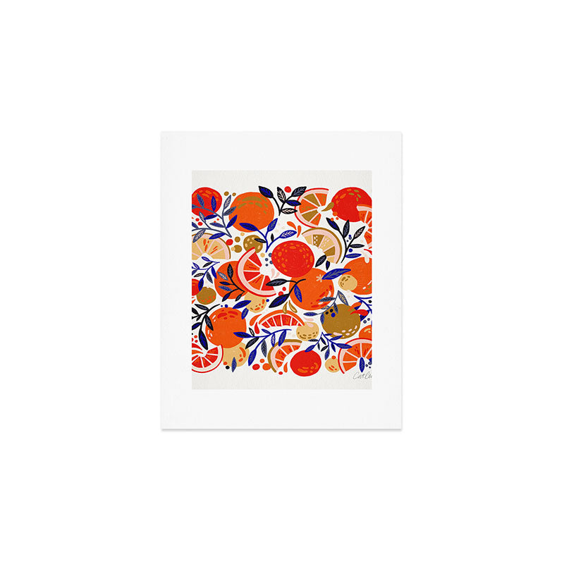 Fresh Citrus Mesh - White Art Print Gallery Image 1