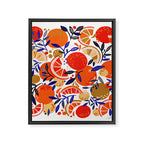 Fresh Citrus Mesh - White Framed Canvas Print Gallery Image 8