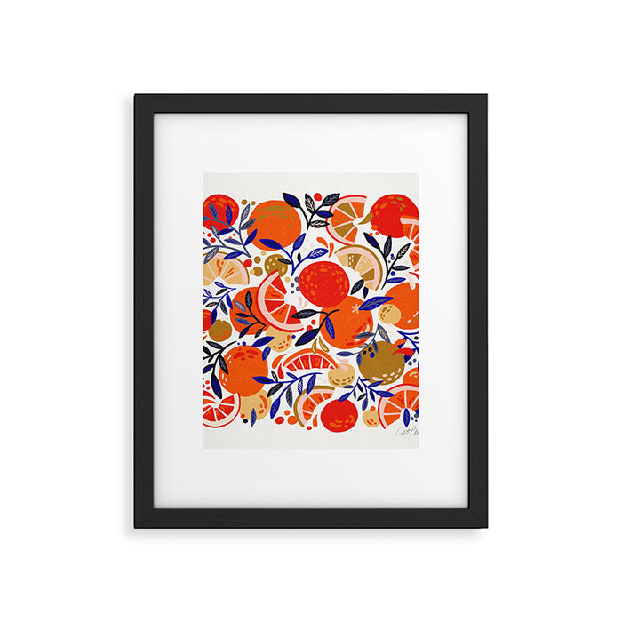 Fresh Citrus Mesh - White Framed Art Print Gallery Image 1