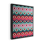 Garnished Eyes - Mint & Pink Framed Canvas Print Gallery Image 2