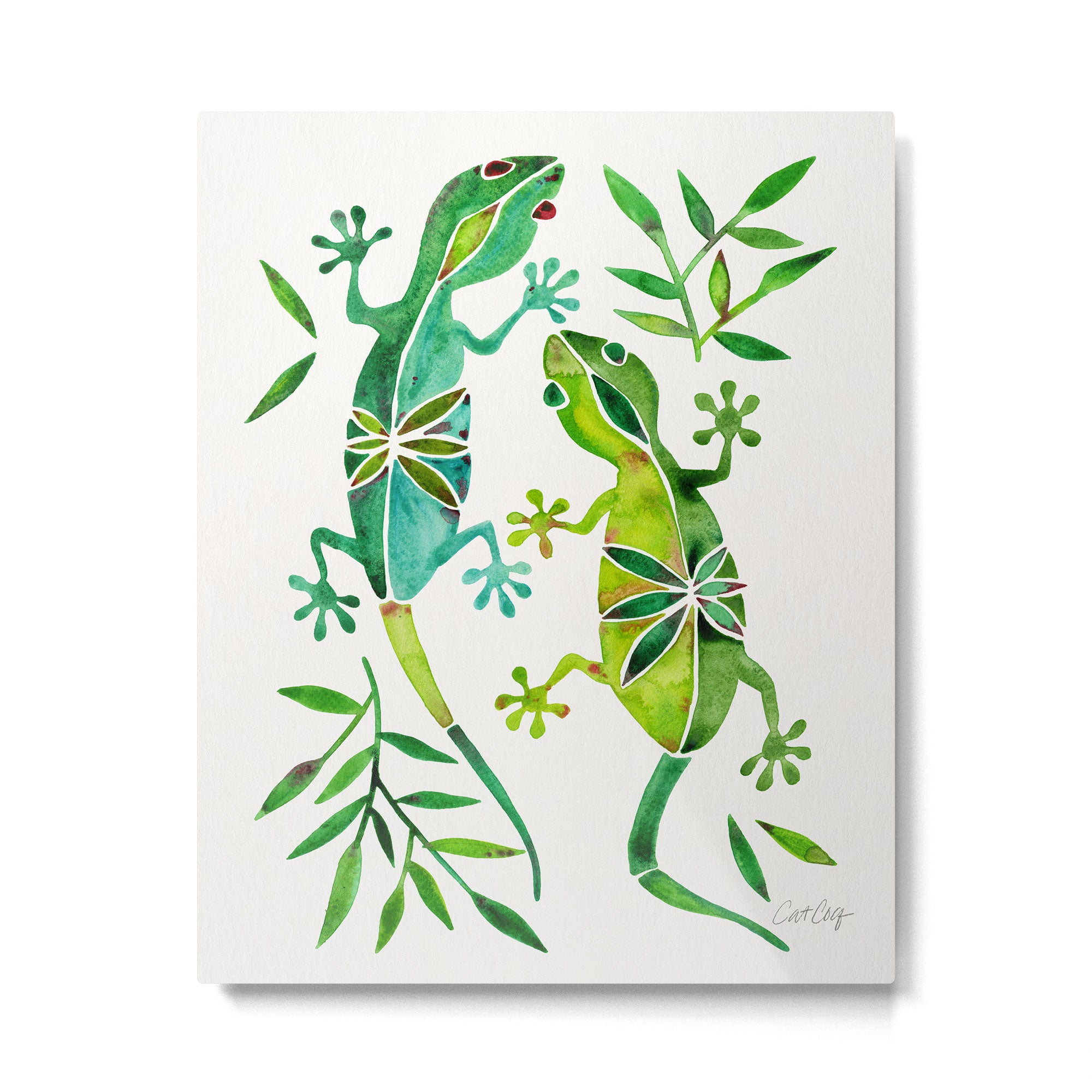 Geckos - Green Palette Metal Print Gallery Image 6