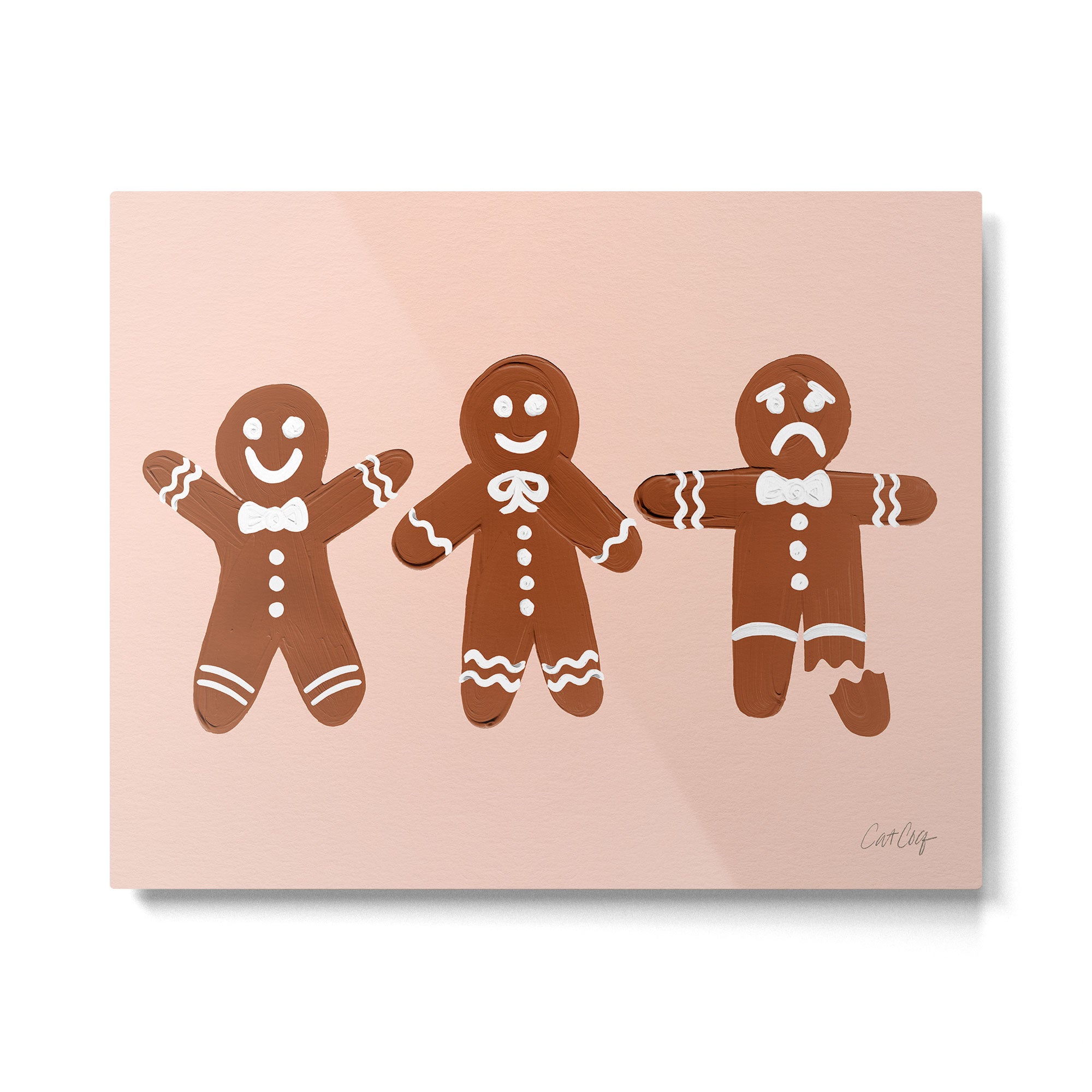 Gingerbread Men - Blush Palette Metal Print Gallery Image 6