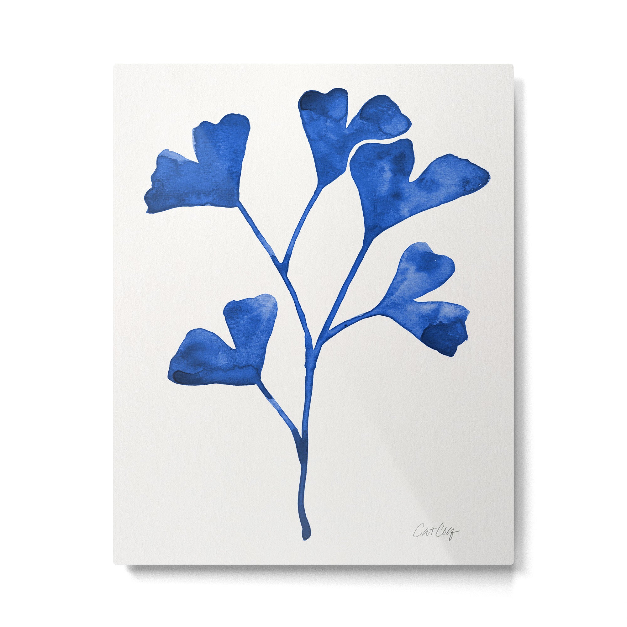Ginkgo Biloba - Navy Metal Print Gallery Image 4