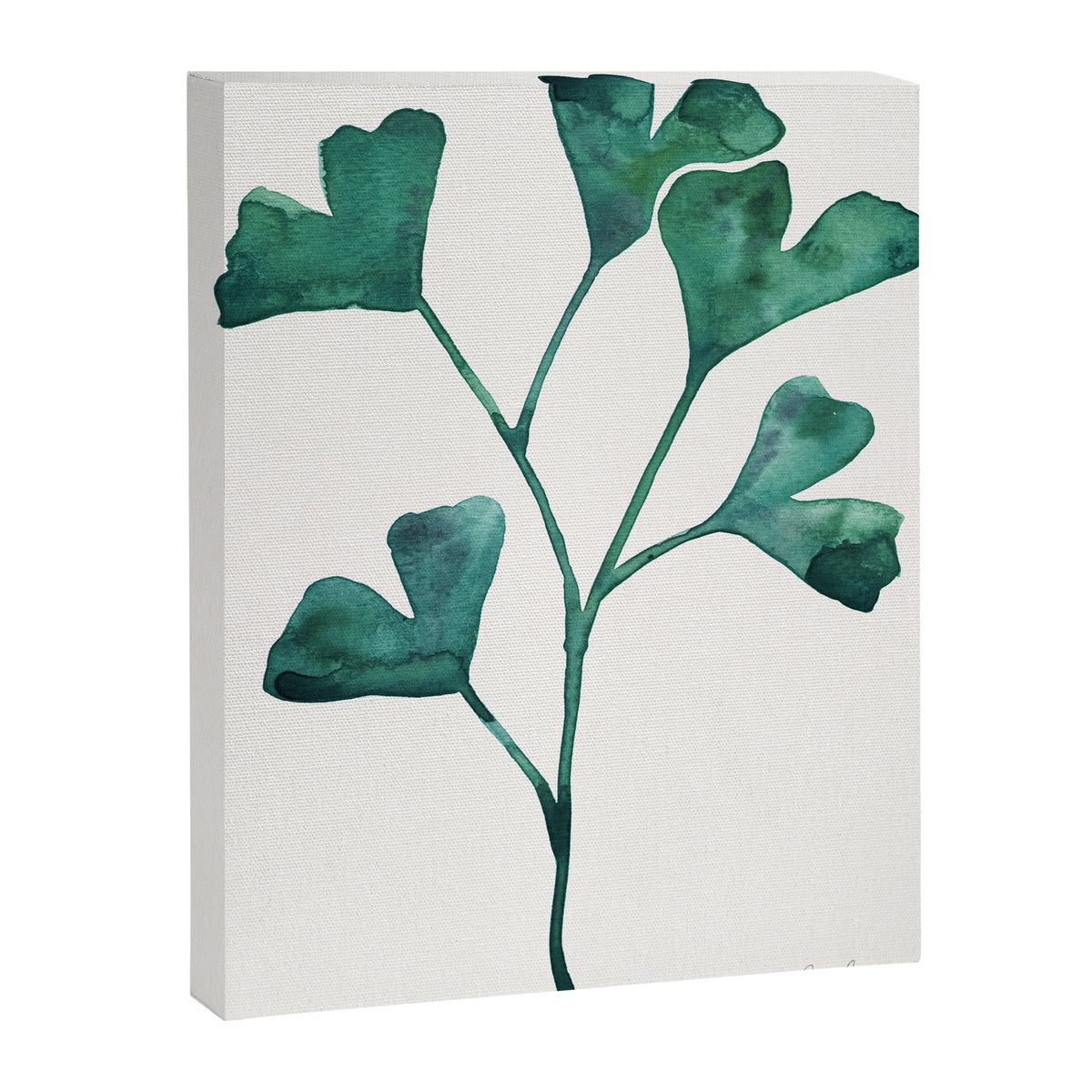 Ginkgo Biloba - Teal Canvas Print Gallery Image 8
