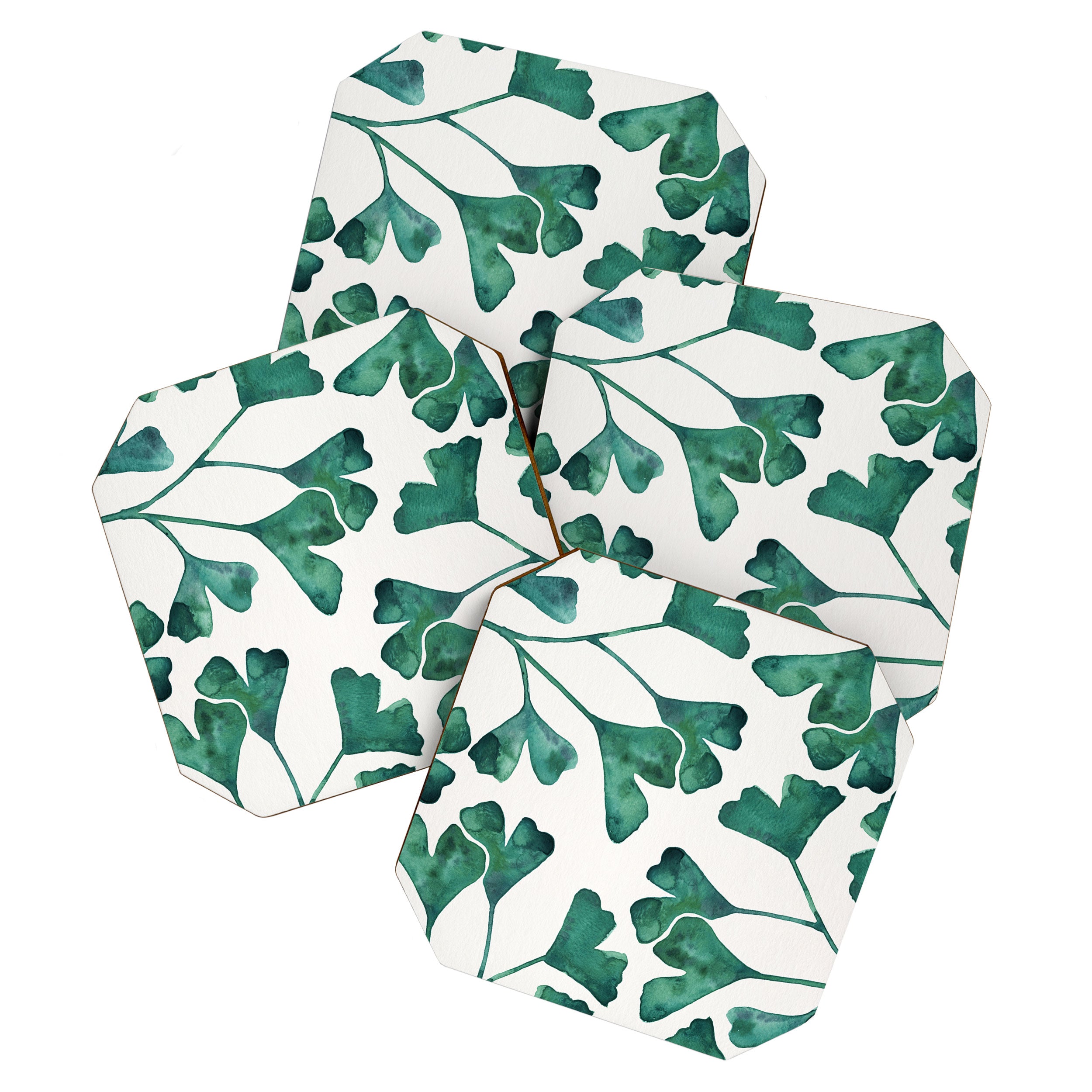 Ginkgo Biloba - Teal Coaster Gallery Image 1