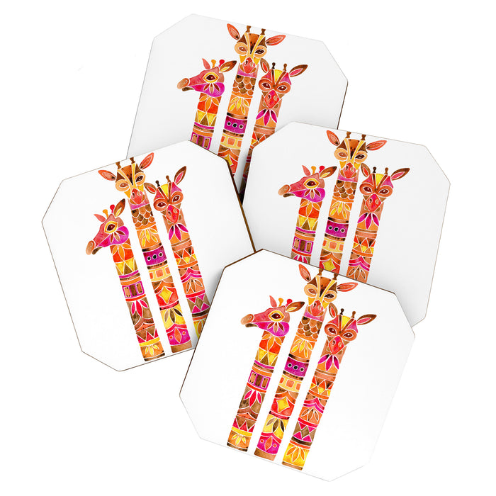 Giraffes - Fiery Palette Coaster Gallery Image 1