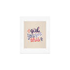 Girl You Got This - Navy & Red Palette Art Print Gallery Image 1