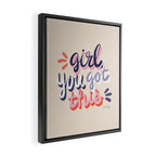 Girl You Got This - Navy & Red Palette Framed Canvas Print Gallery Image 2