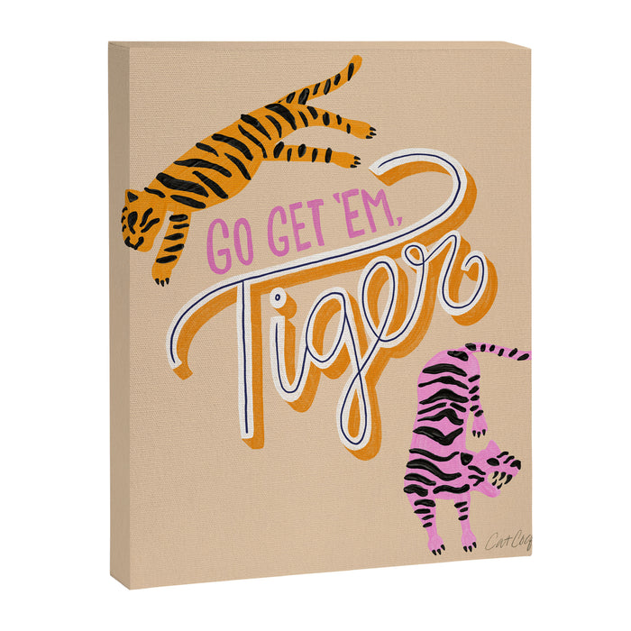 Go Get 'Em Tiger - Melon Canvas Print Gallery Image 1