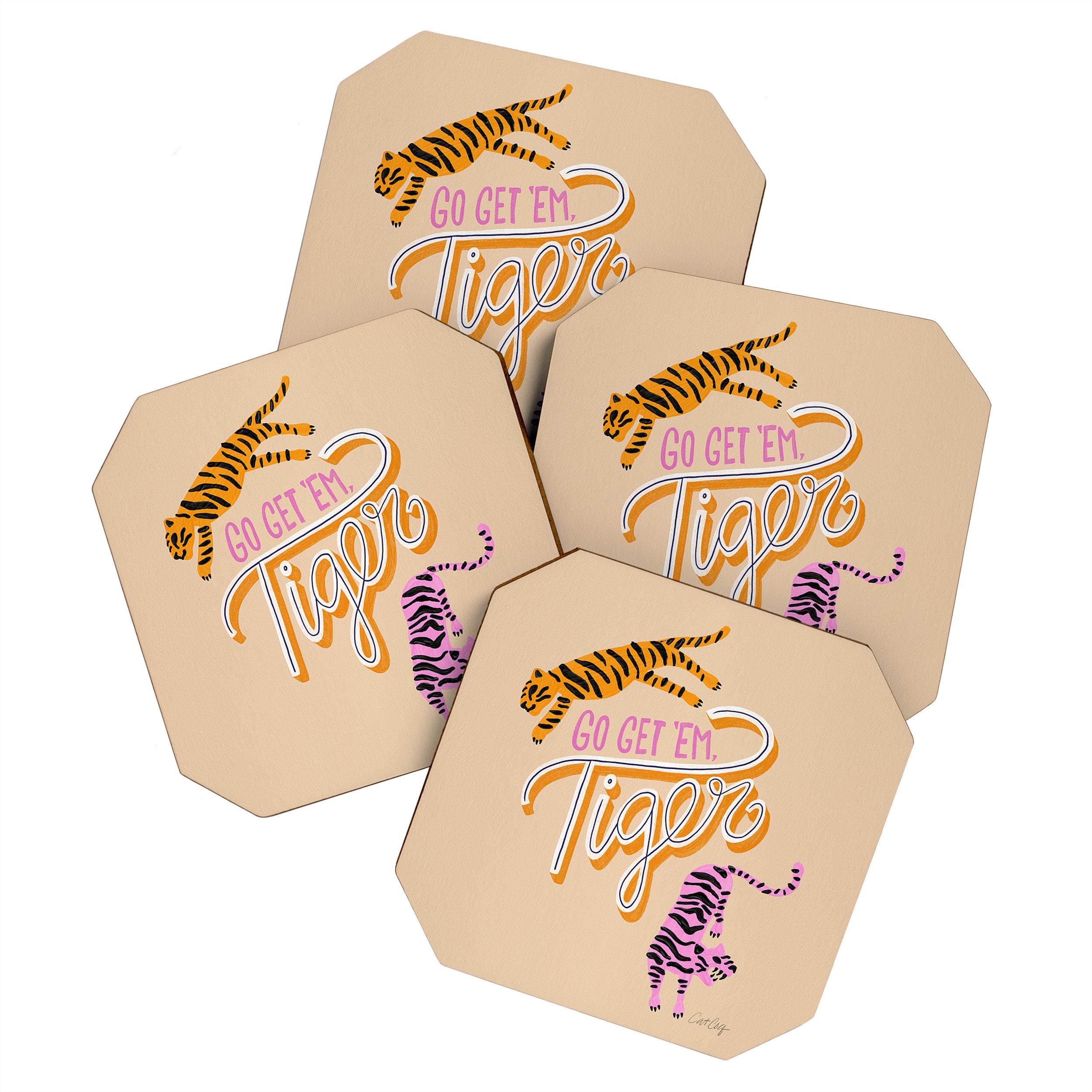 Go Get 'Em Tiger - Melon Coaster Gallery Image 1