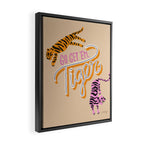 Go Get 'Em Tiger - Melon Framed Canvas Print Gallery Image 2