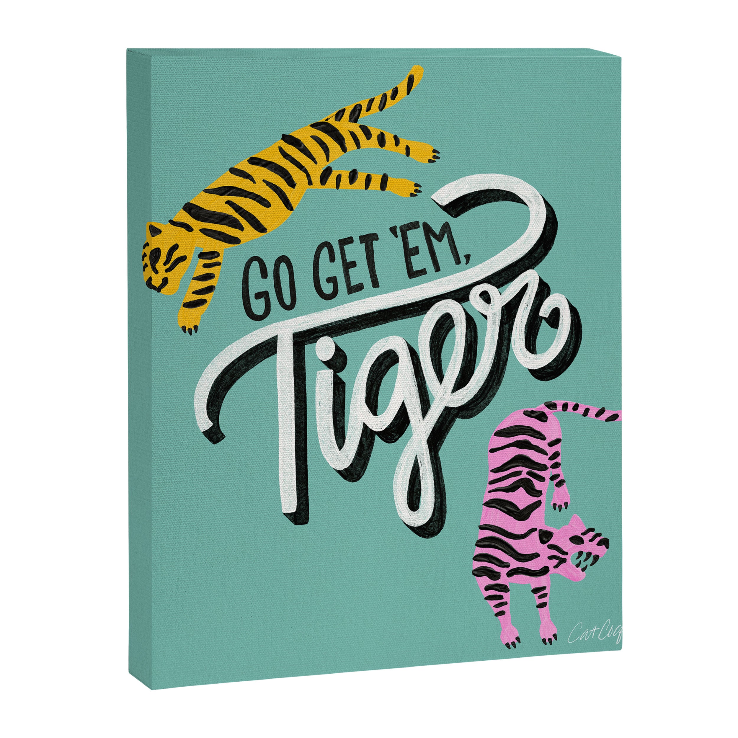 Go Get 'Em Tiger - Mint Palette Canvas Print Gallery Image 8