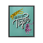 Go Get 'Em Tiger - Mint Palette Framed Canvas Print Gallery Image 8