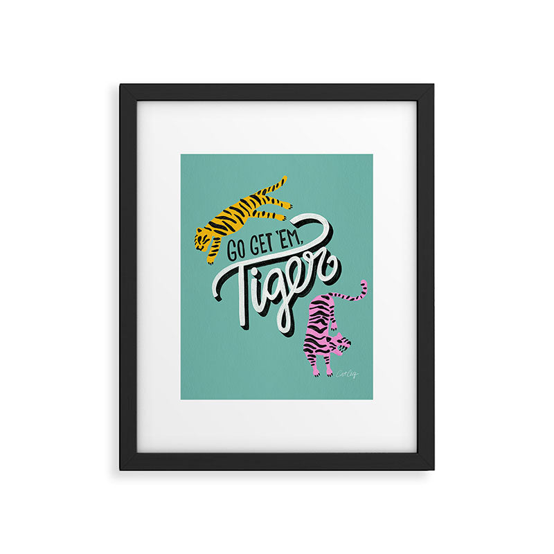 Go Get 'Em Tiger - Mint Palette Framed Art Print Gallery Image 6