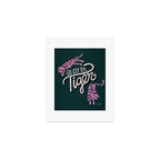 Go Get 'Em Tiger - Teal Art Print Gallery Image 1