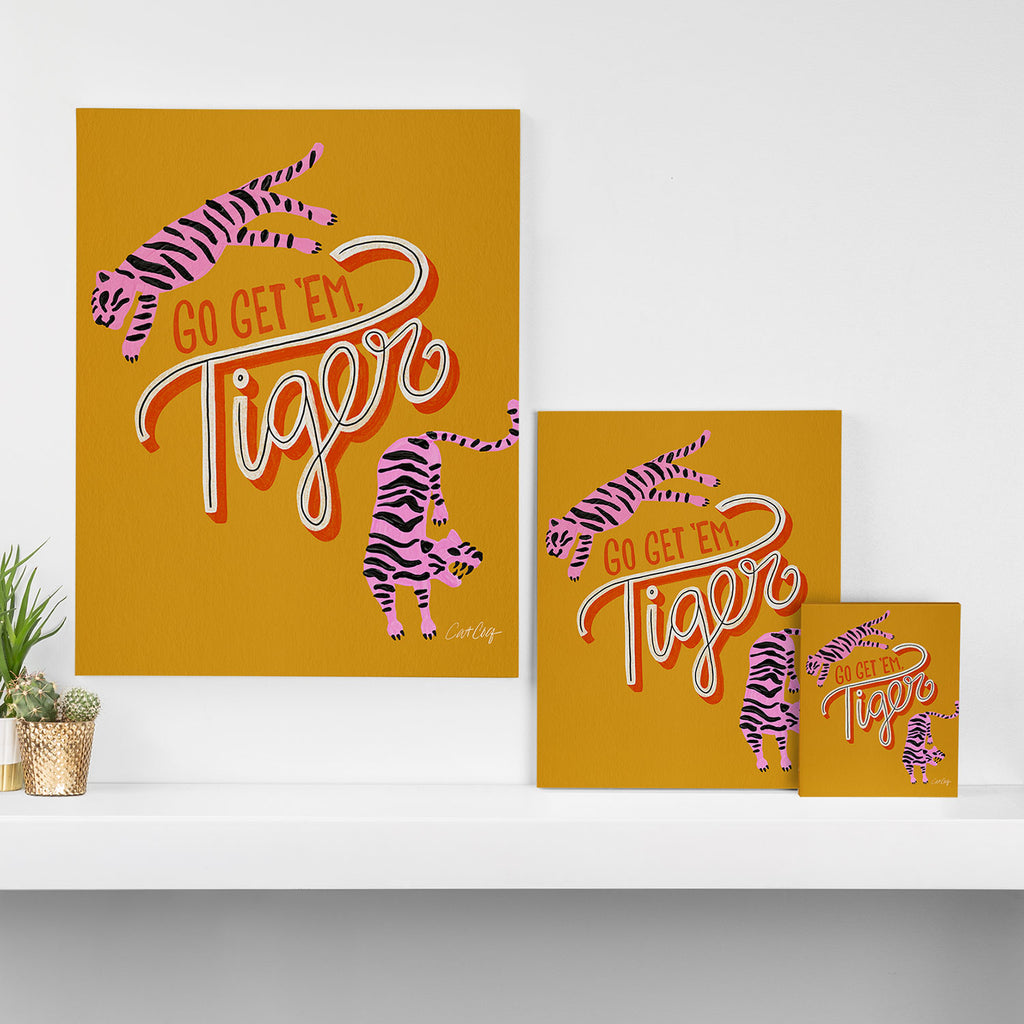 Go Get 'Em Tiger - Yellow Palette Canvas Print Gallery Image 3