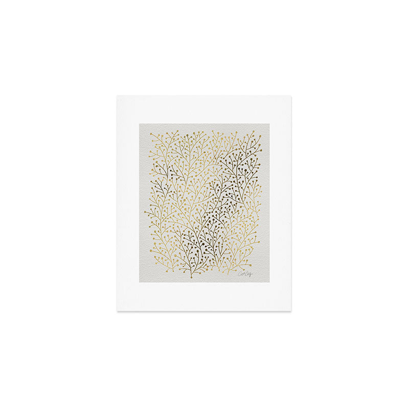 Gold Berry Branches Art Print Gallery Image 1